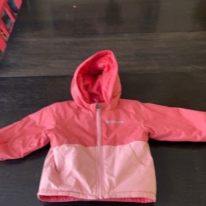 Columbia reversible coat, coral/ pink